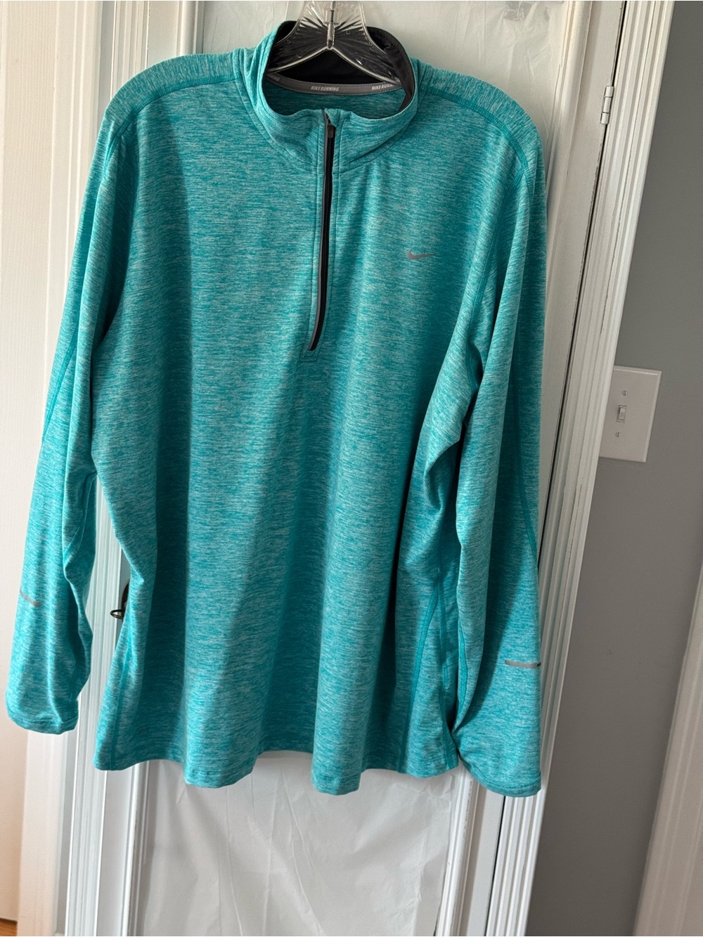 Nike Teal Heather Dri-FIT Half Zip Pullover - Size 3X